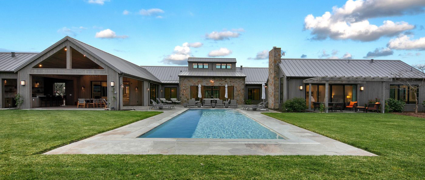 Home exterior with pool
