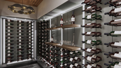 rendering of wine cellar