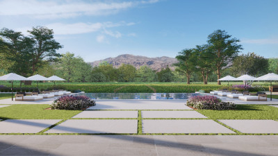 rendering of pool on estate